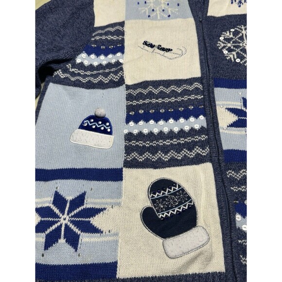 Classic Element Ladies Full Zip Winter Christmas Oversized Cardigan size Large - Picture 10 of 10